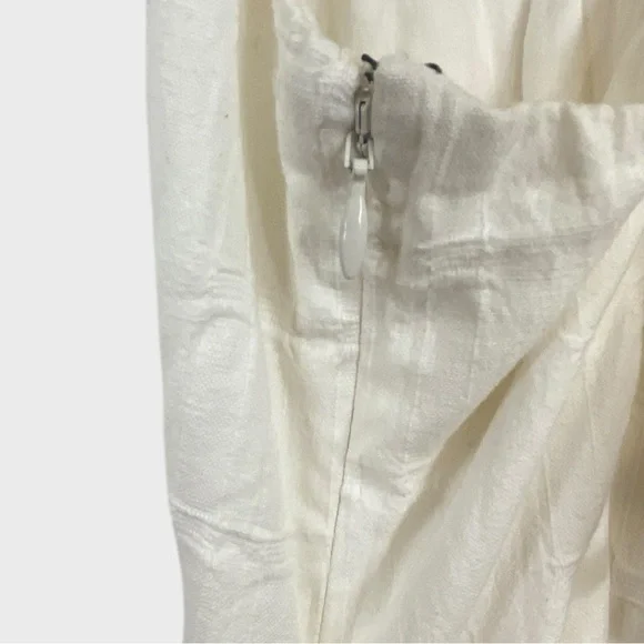 Free People NEW Ivory Tie Back Cotton Ezra Midi Dress NWT Size 6 - Picture 12 of 14